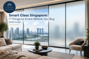 Smart Glass Singapore installed in modern condo interior